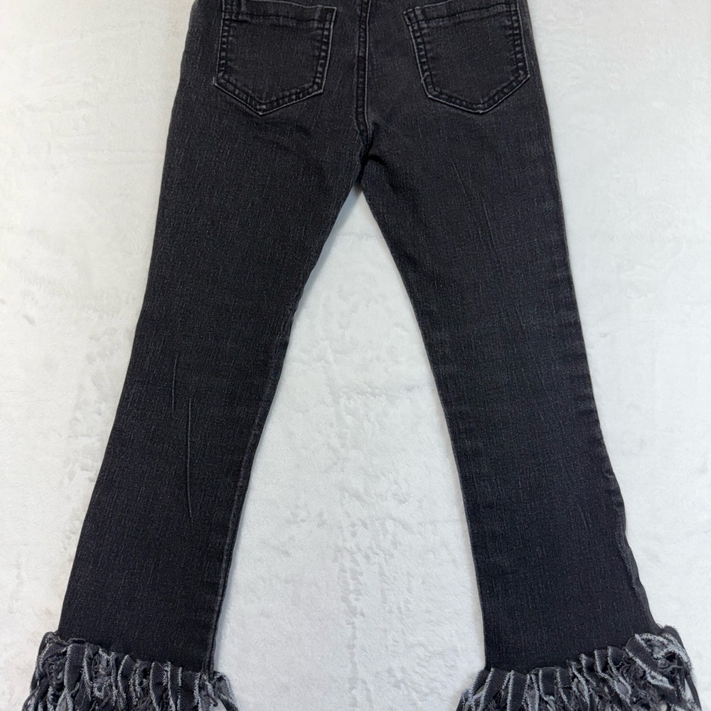 Boutique Fringed Girls Black jeans - Picture 5 of 9